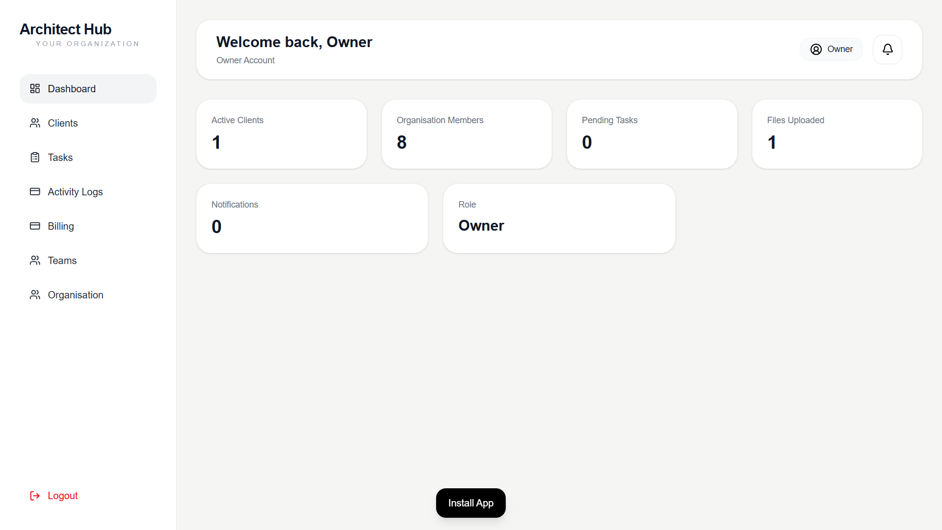 Dashboard Interface