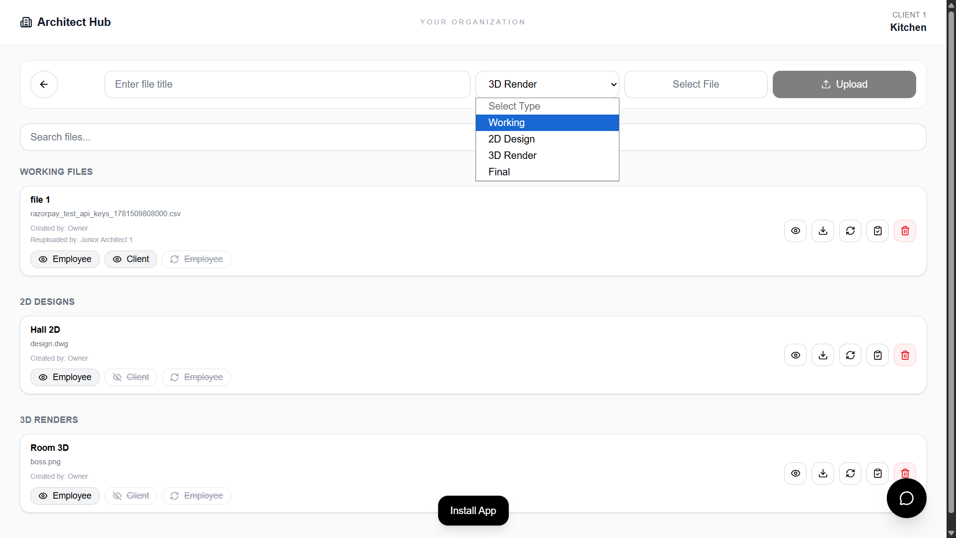 File Management Interface
